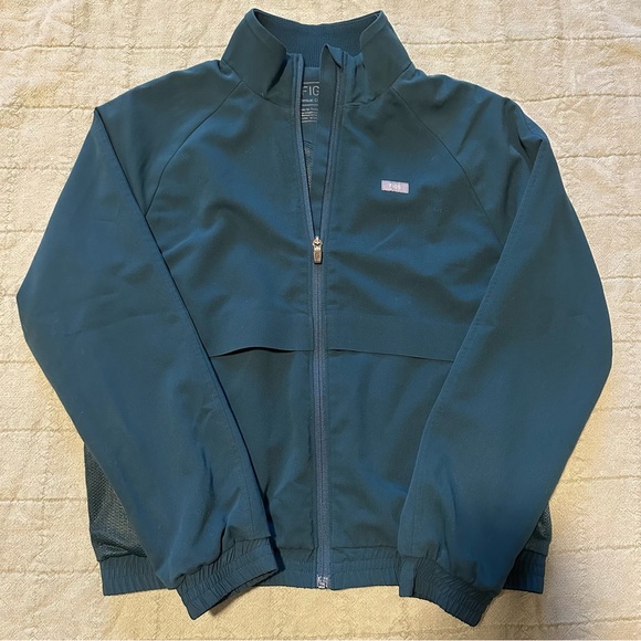 Figs Jackets & Blazers - FIGS | Sydney Scrub Jacket - Caribbean Blue